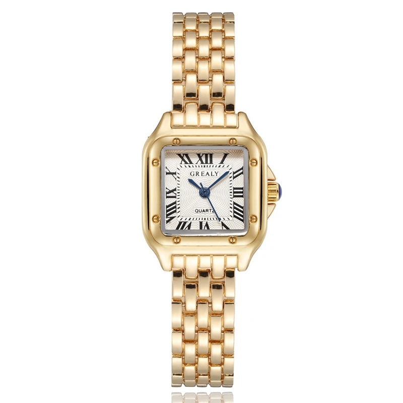 Women’s Square Quartz Watch with Rhinestones