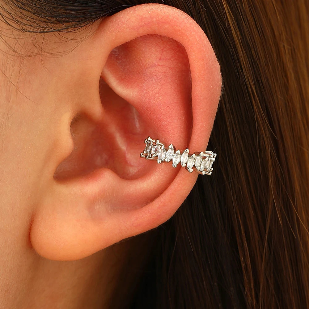Marquise Zircon Earcuff Clip Earring – No Piercing Required