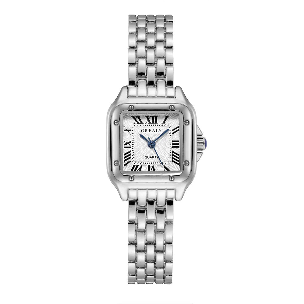 Women’s Square Quartz Watch with Rhinestones