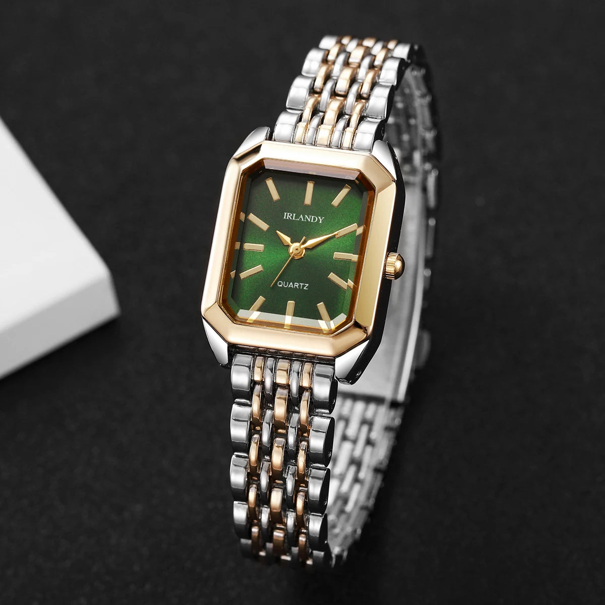 Women’s Rectangle Quartz Watch stainless Steel Strap