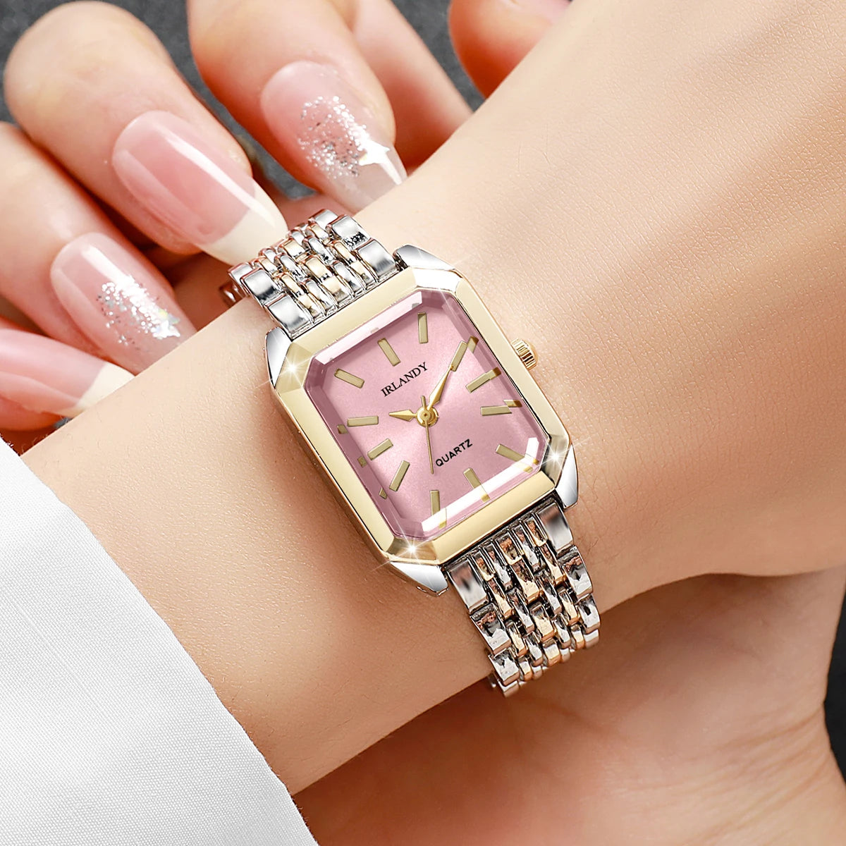 Women’s Rectangle Quartz Watch stainless Steel Strap