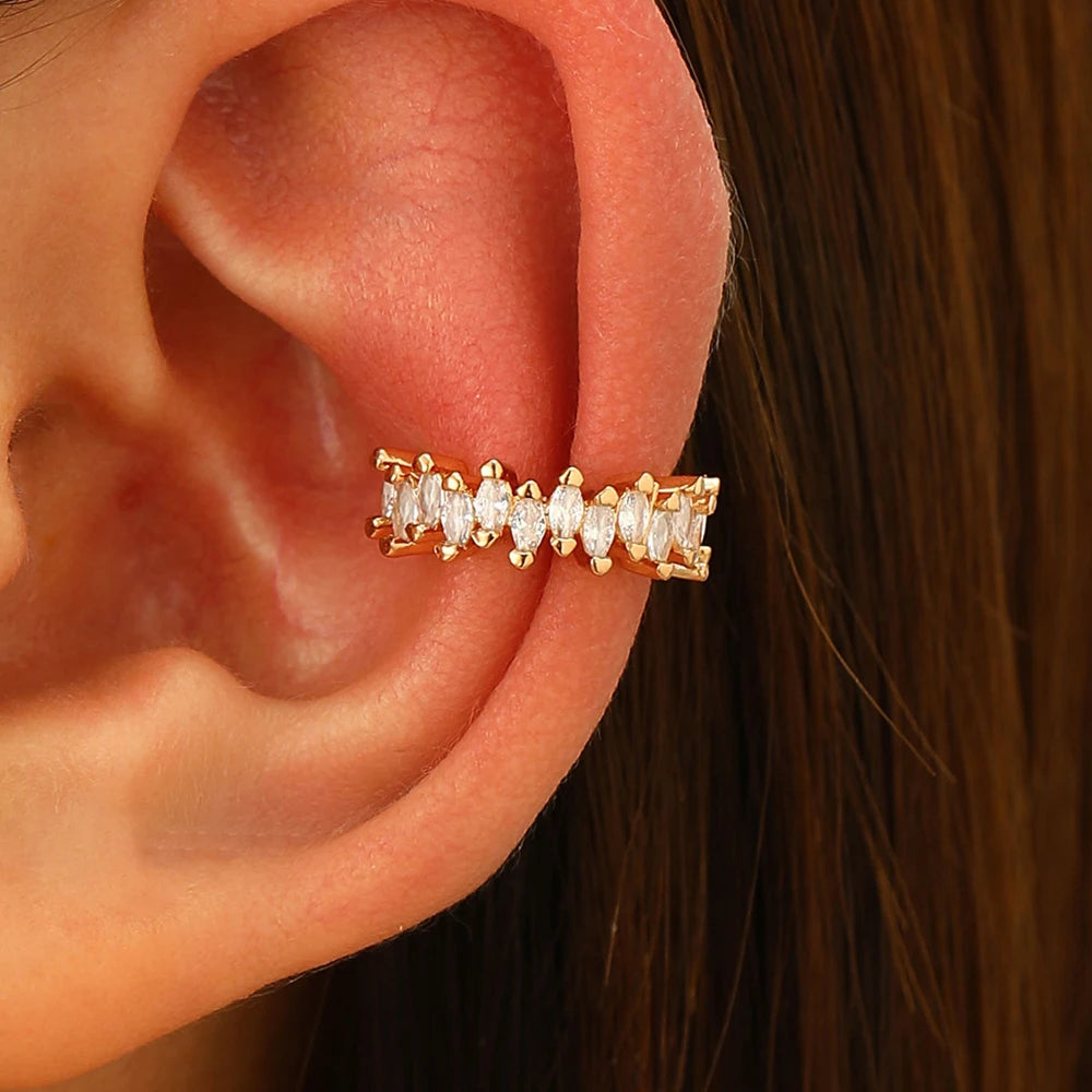 Marquise Zircon Earcuff Clip Earring – No Piercing Required