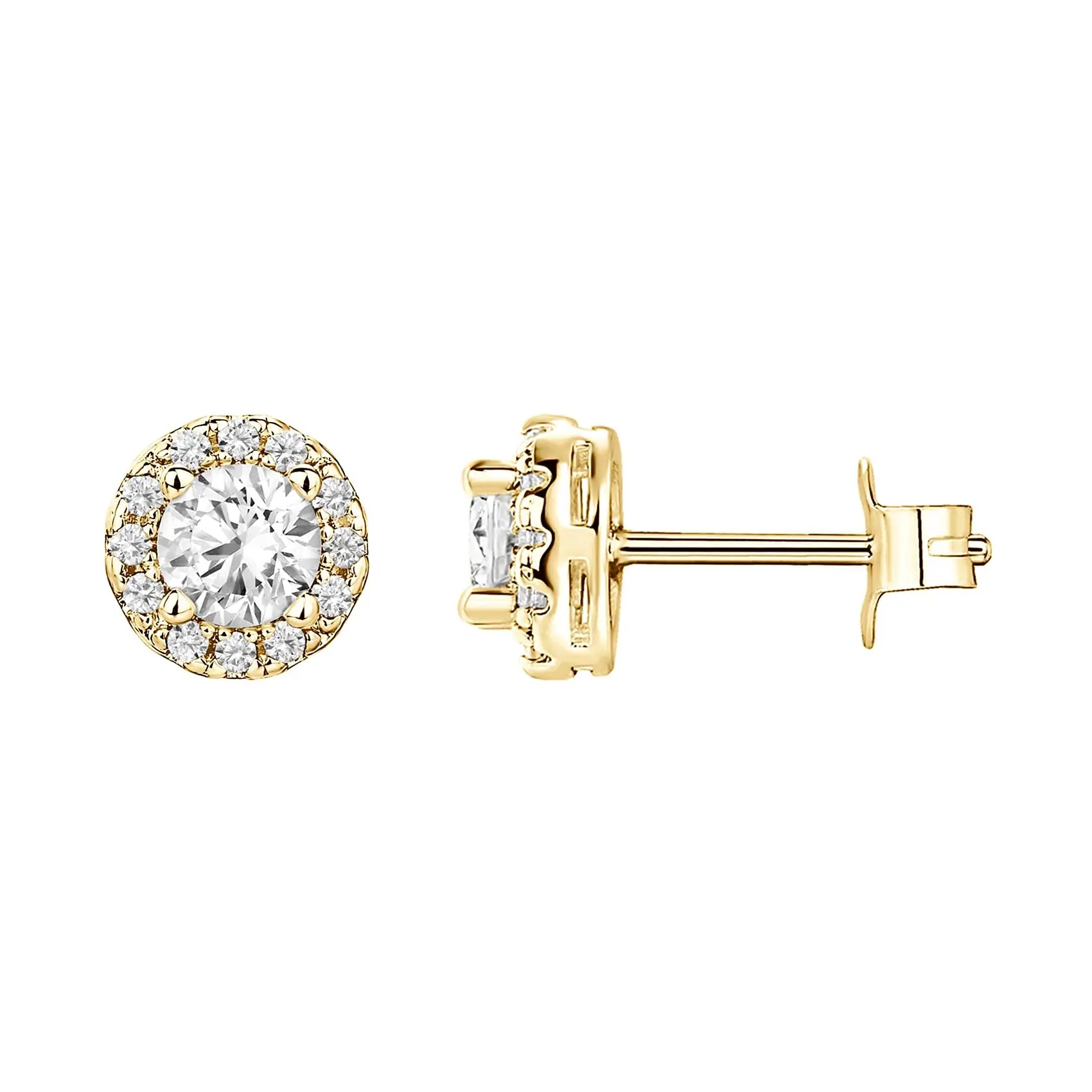14K Gold Plated Brilliant Earring