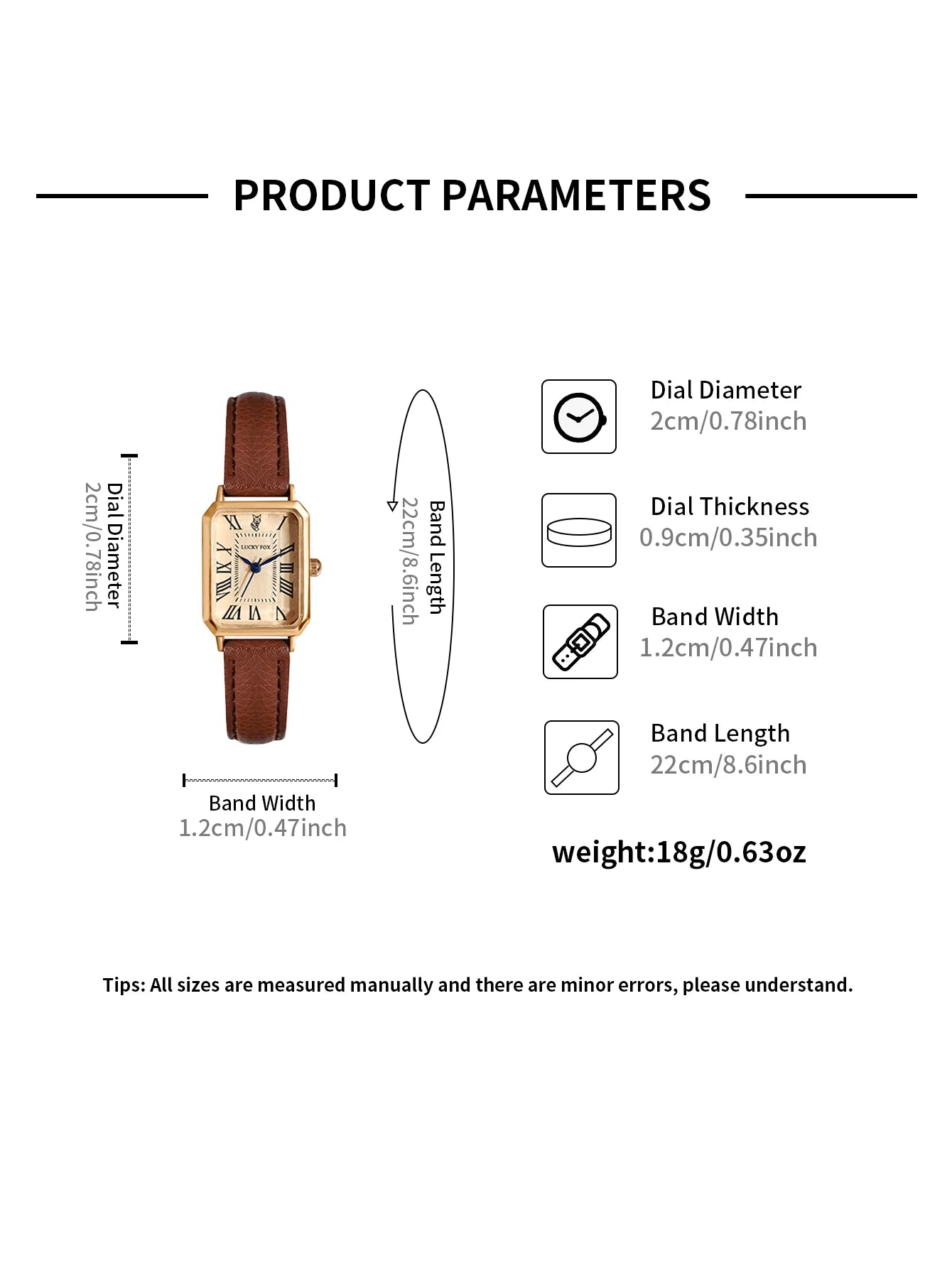 Women’s Retro Square Quartz Watch – Digital Dial with Leather Strap